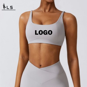 SC10135 Fitness Sports Bra Bra Custom Logo Ladies Compression мягкий быстрый сухой йога в спортзале сексуальный спортивный бюстгальтер