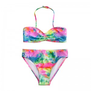 Дети купальник с шеей и градиентом.